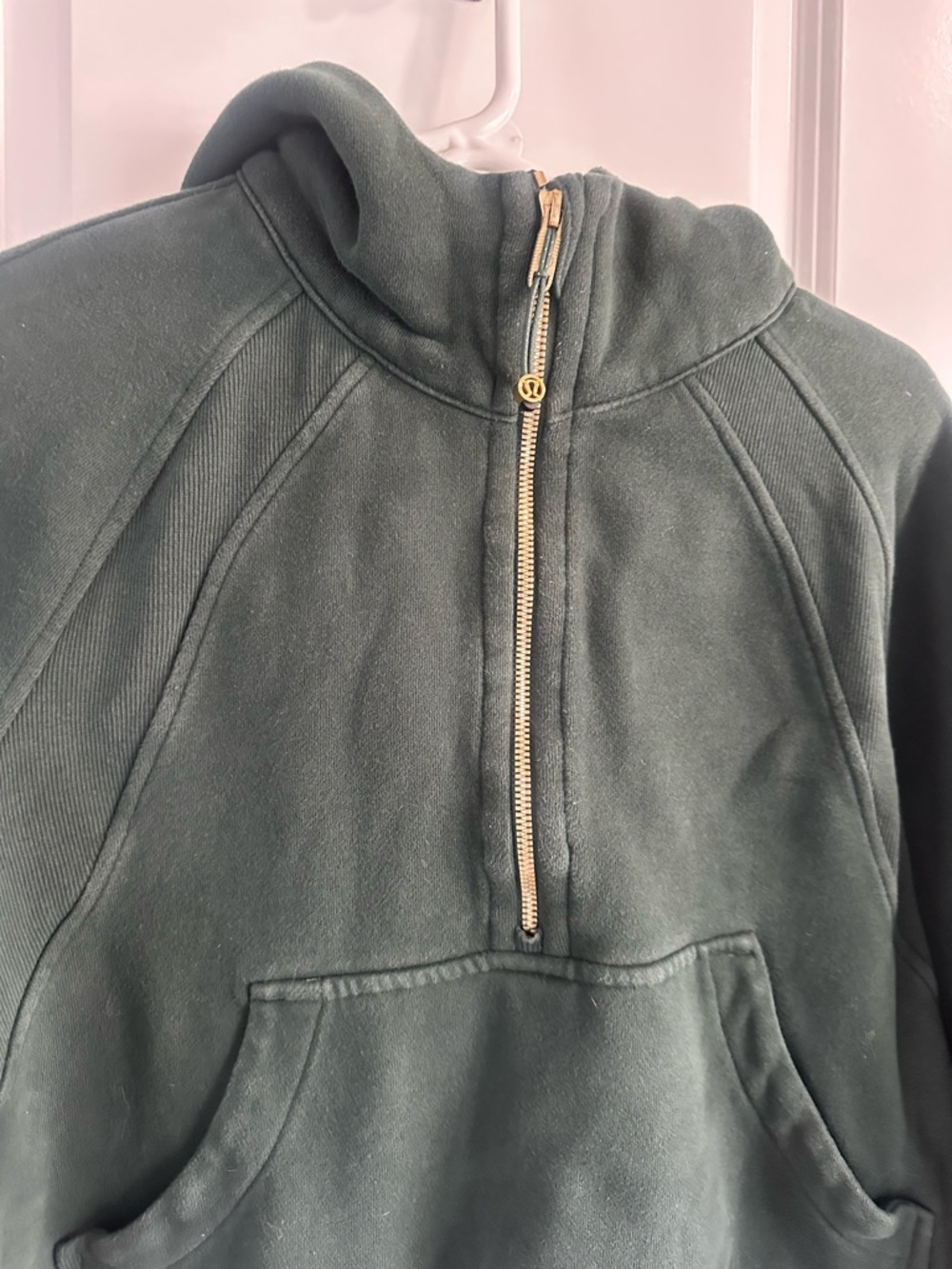 Lulu Lemon Dark Green Half-Zip Scuba M/L - Picture 8 of 8